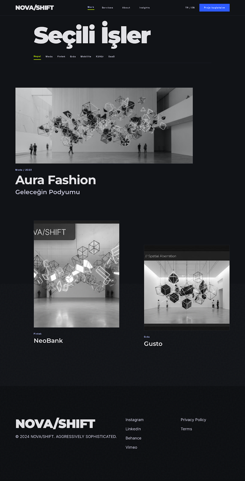 NOVA/SHIFT Work —  ekranı